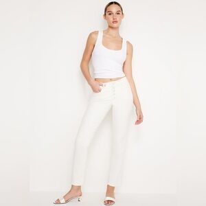 Good American Good Legs High Rise Straight Leg Ankle Jeans